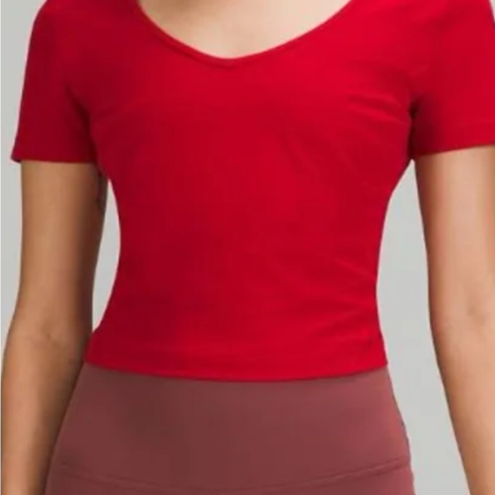Red Align T Shirt Lululemon Women's Top